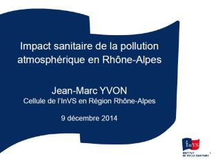 INVS Rhone-Alpes impact pollution