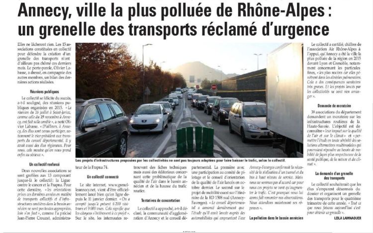 Essor Savoyard 25 02 2016 Annecy et Région