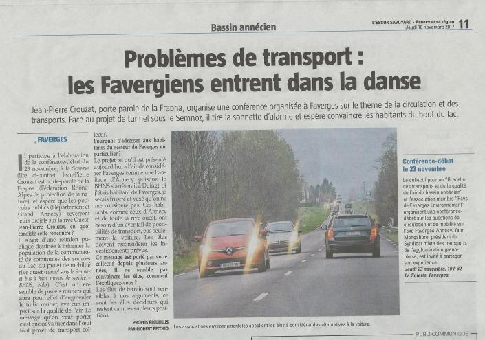 Conf. Faverges L'Essor 16-11-2017