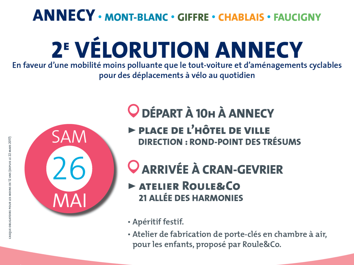 2ème VELORUTION à Annecy et aux 4 coins de la&nbsp;Haute-Savoie